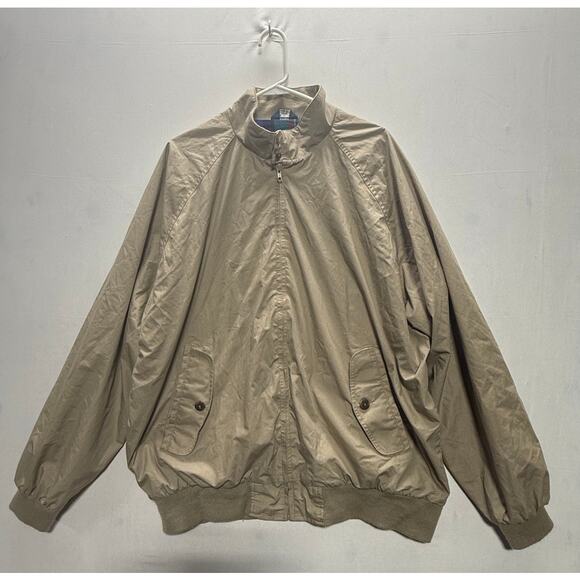 Vintage 1980s Par Four Sportswear Jacket Size XXL Tall (48-50) Beige Plaid Lined - Picture 3 of 10